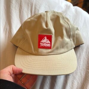 Teton Sports Beige Cap with Red Logo